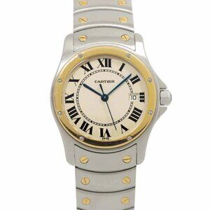 Cartier Santos Rond MM W20037R3 YG Quartz Cream Dial Boys Watch 90255167